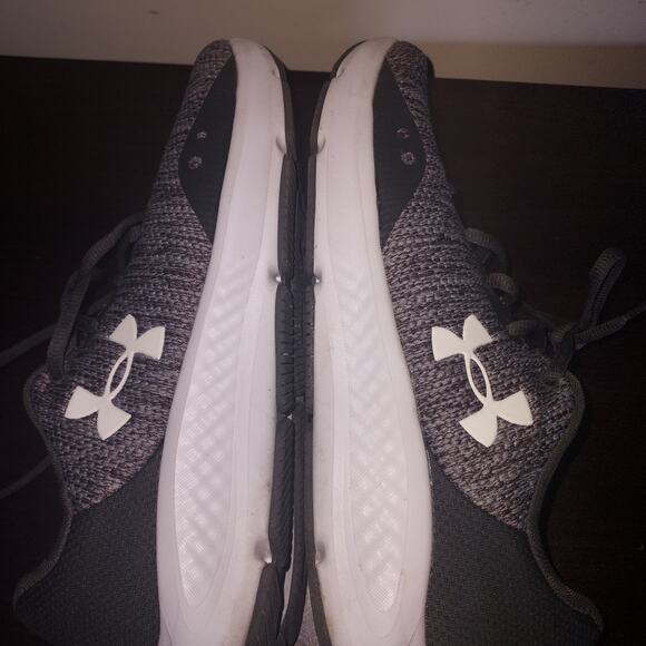 Under Armour Men's Sneakers 10M Charged Pursuit Athletic Lace Up Black White - Picture 10 of 13